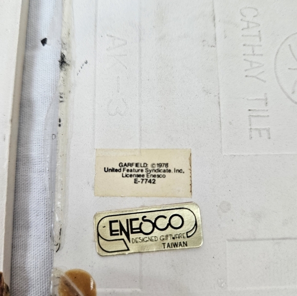 Vintage Enesco Jim Davis 1978 Garfield Comic Strip Tiles Set of 4 G2 - Picture 10 of 11